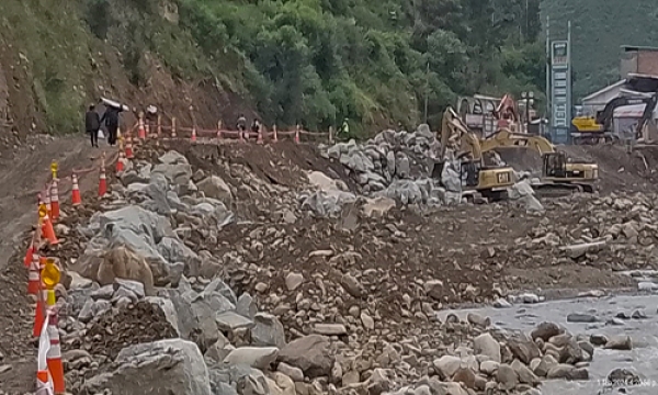 Habilitaron el pase en el sector Ccallaycanto lugar del desastre por el Rio Chalhuanca